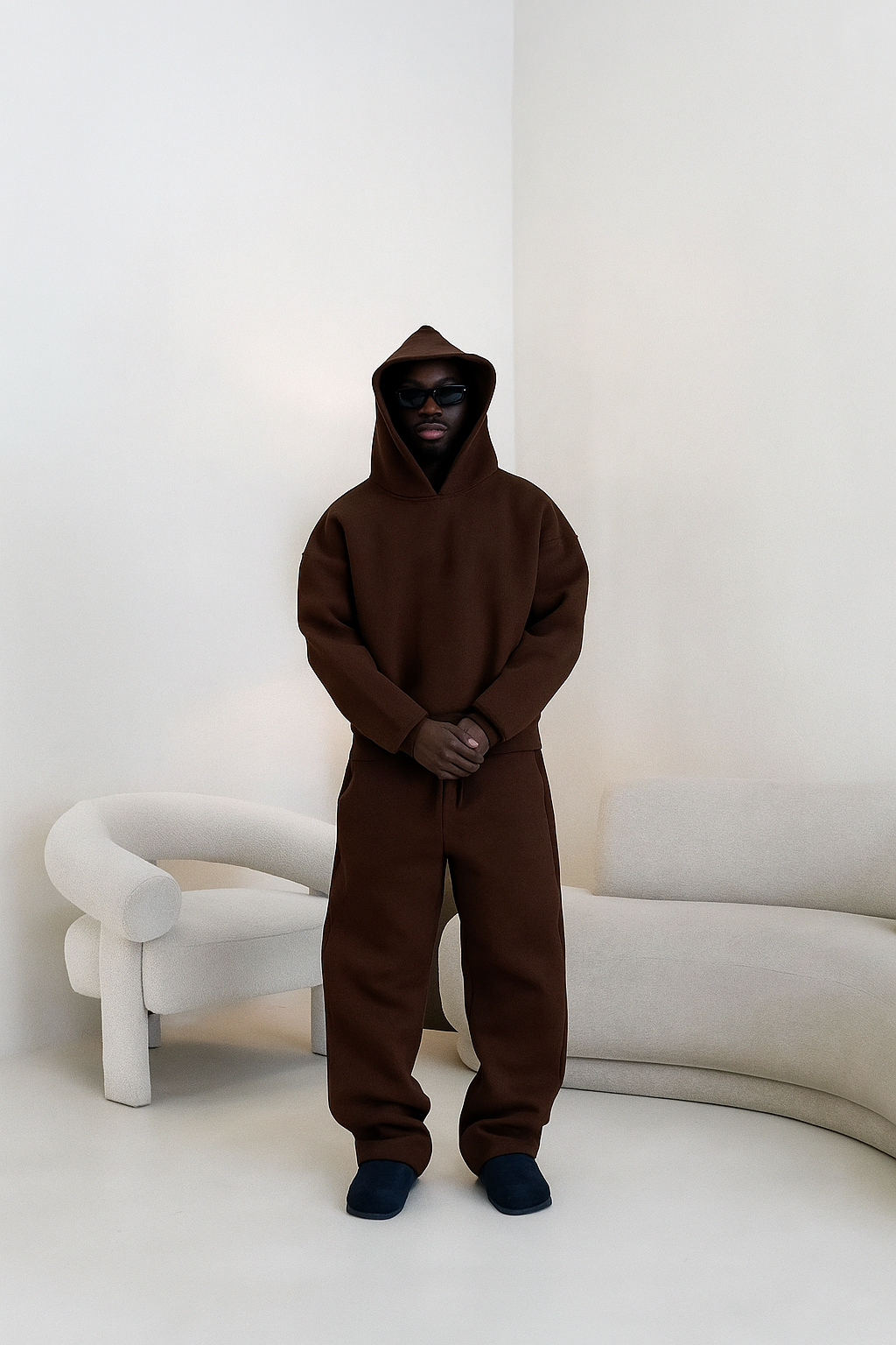 Walnut Brown Luxury Blank Heavyweight Hoodie