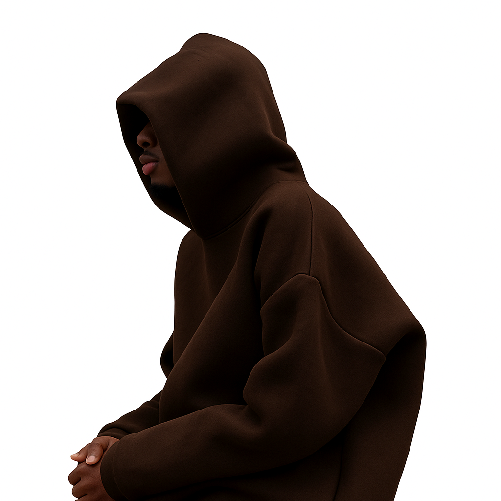 Walnut Brown Luxury Blank Heavyweight Hoodie Set