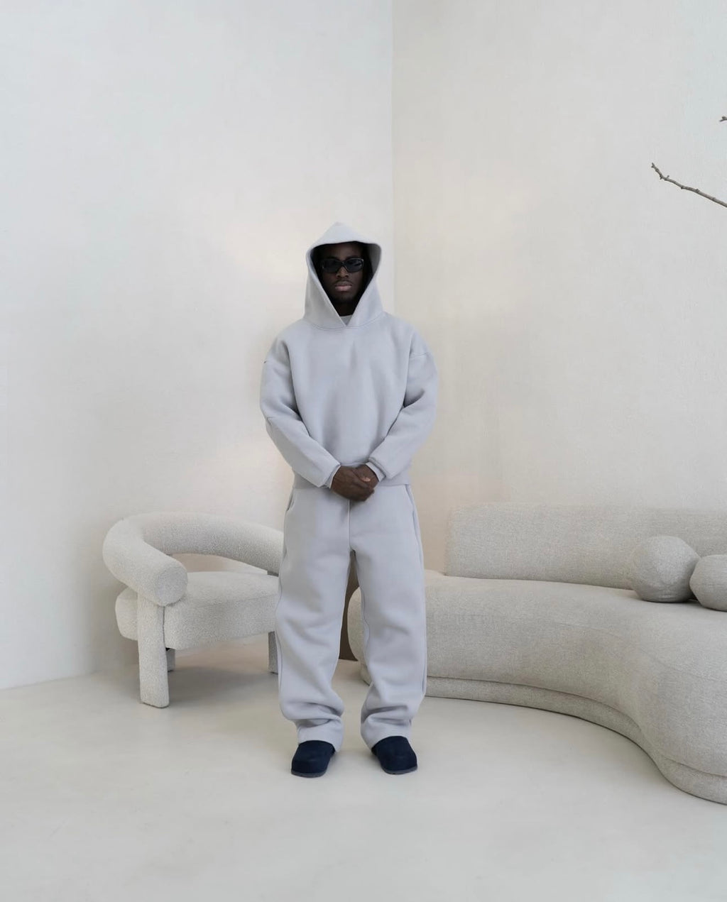 Silver Luxury Blank Heavyweight Hoodie