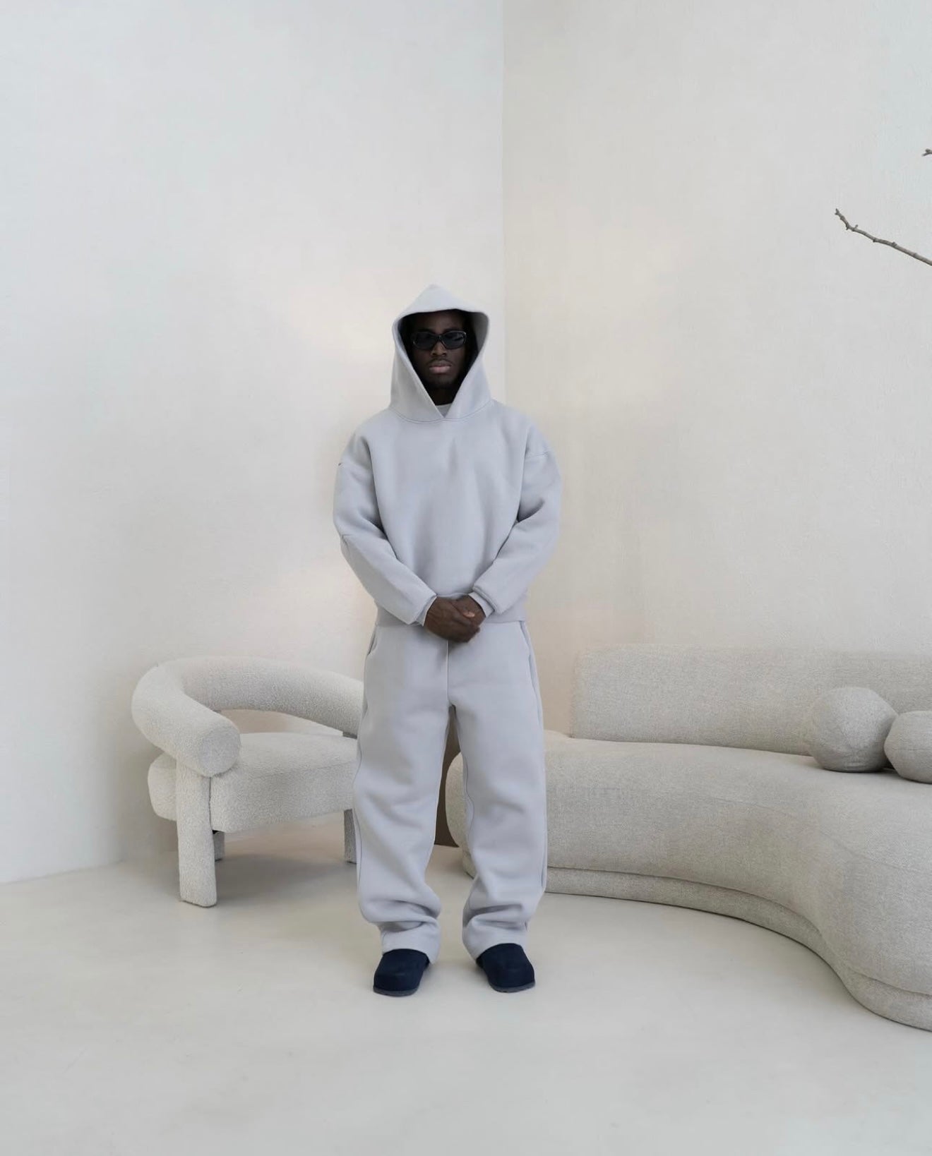 Silver Luxury Blank Heavyweight Hoodie