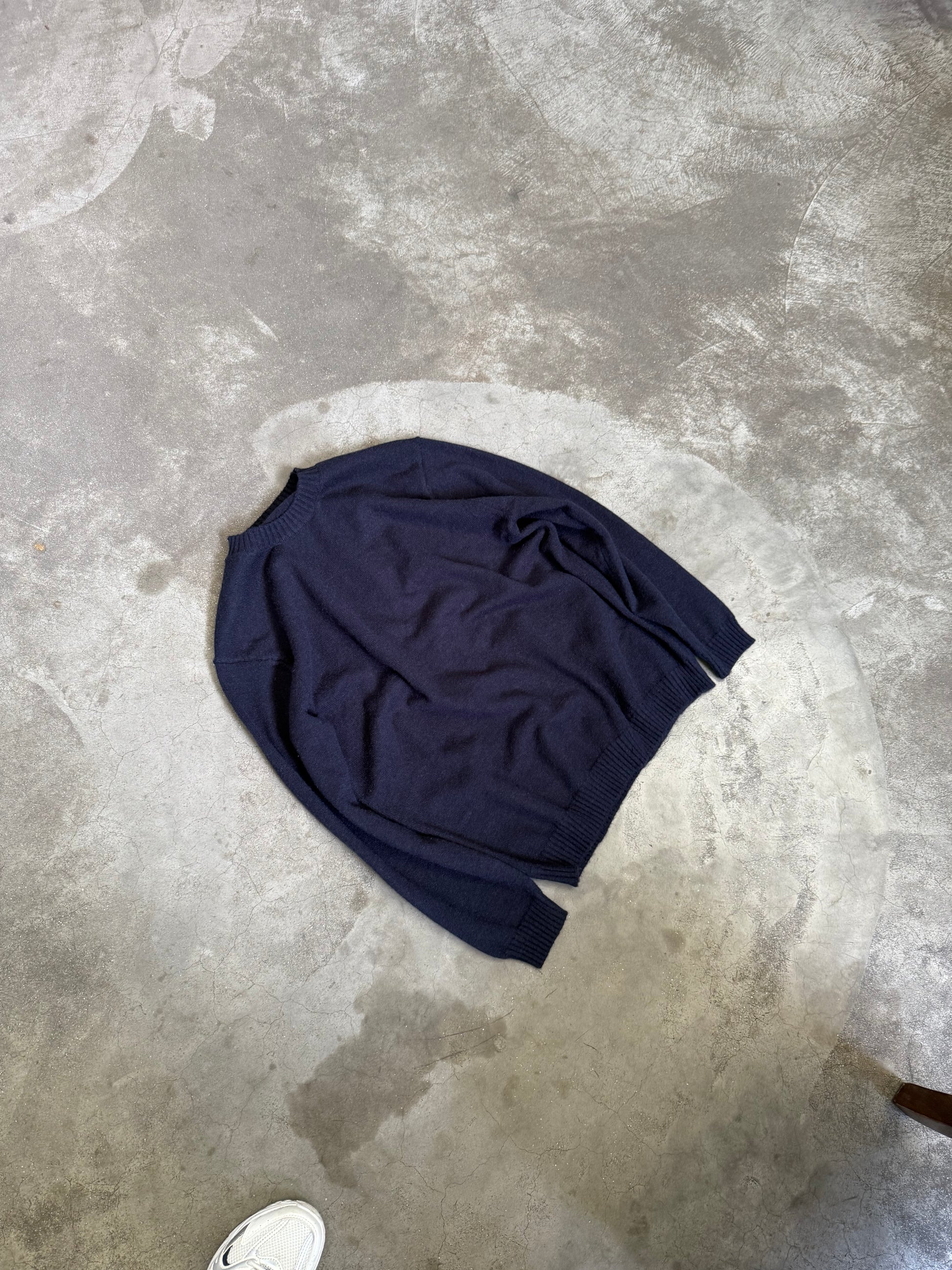 Navy Cashmere Alpaca Blend Sweater