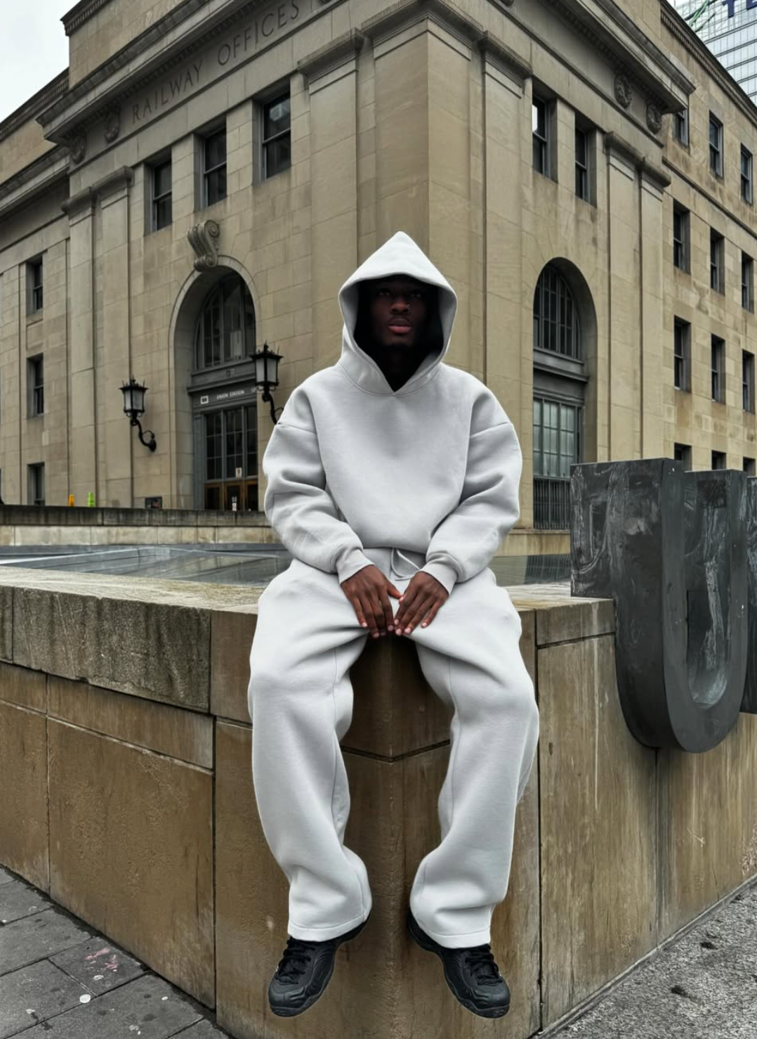 Silver Luxury Blank Heavyweight Hoodie