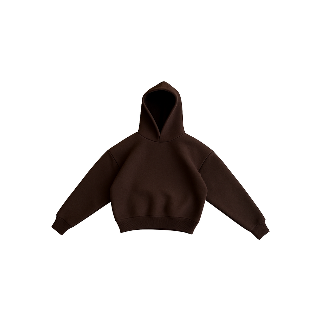 Walnut Brown Luxury Blank Heavyweight Hoodie Set