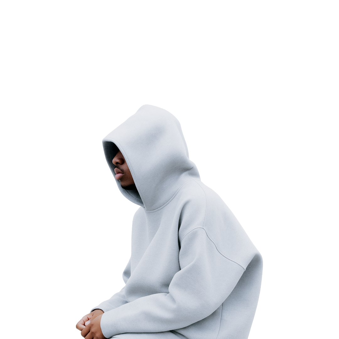 Silver Luxury Blank Heavyweight Hoodie